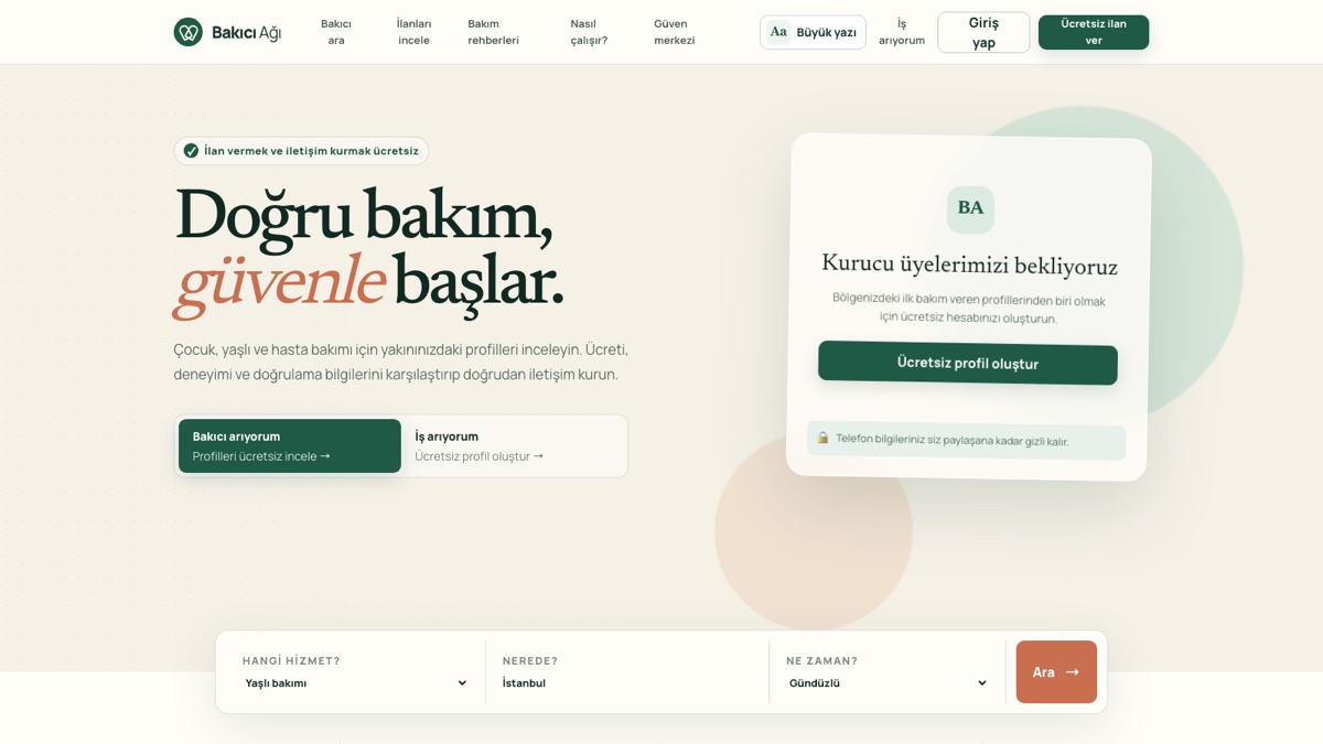 Bakıcı Ağı